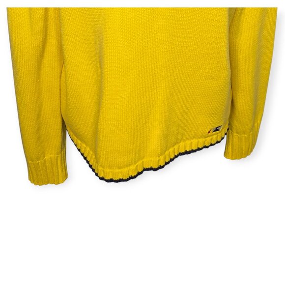 Vintge Norton McNaughton Stylish Preppy Yellow Sweater Red & Black Trim Size XL - Picture 4 of 15